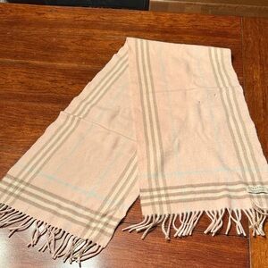 Burberry Pink and Tan Scarf